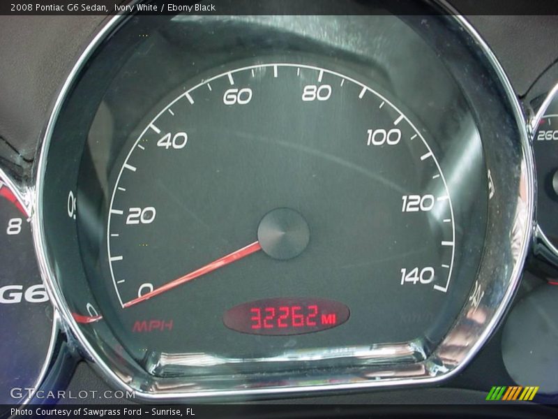 Ivory White / Ebony Black 2008 Pontiac G6 Sedan