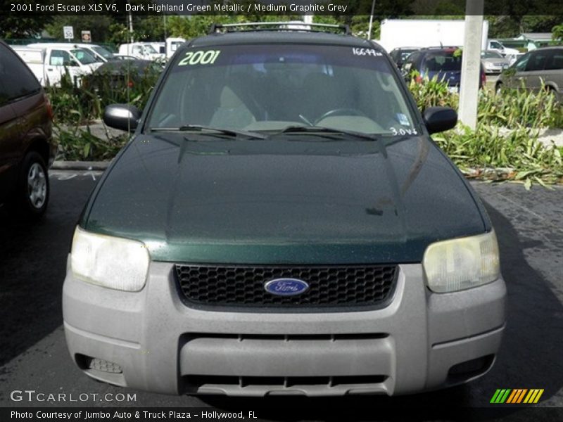 Dark Highland Green Metallic / Medium Graphite Grey 2001 Ford Escape XLS V6