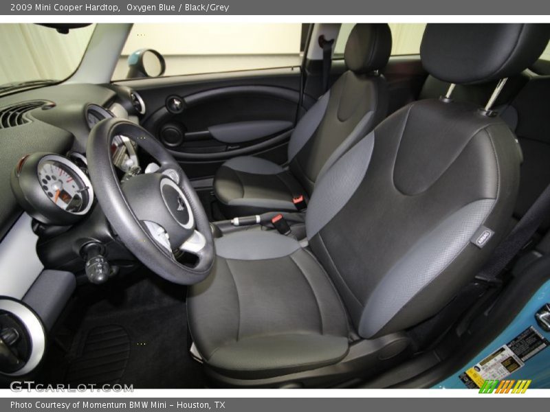 Oxygen Blue / Black/Grey 2009 Mini Cooper Hardtop