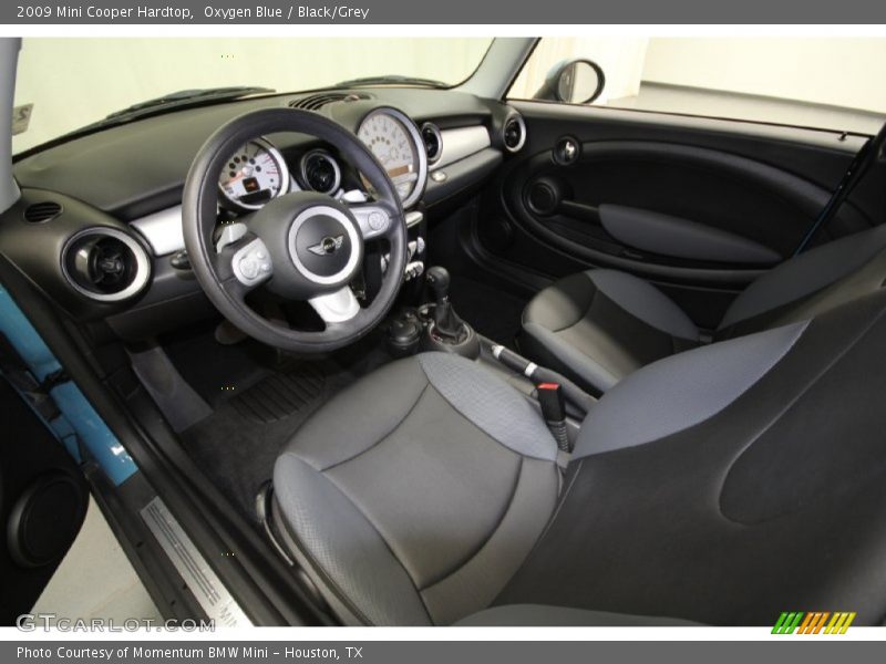 Oxygen Blue / Black/Grey 2009 Mini Cooper Hardtop