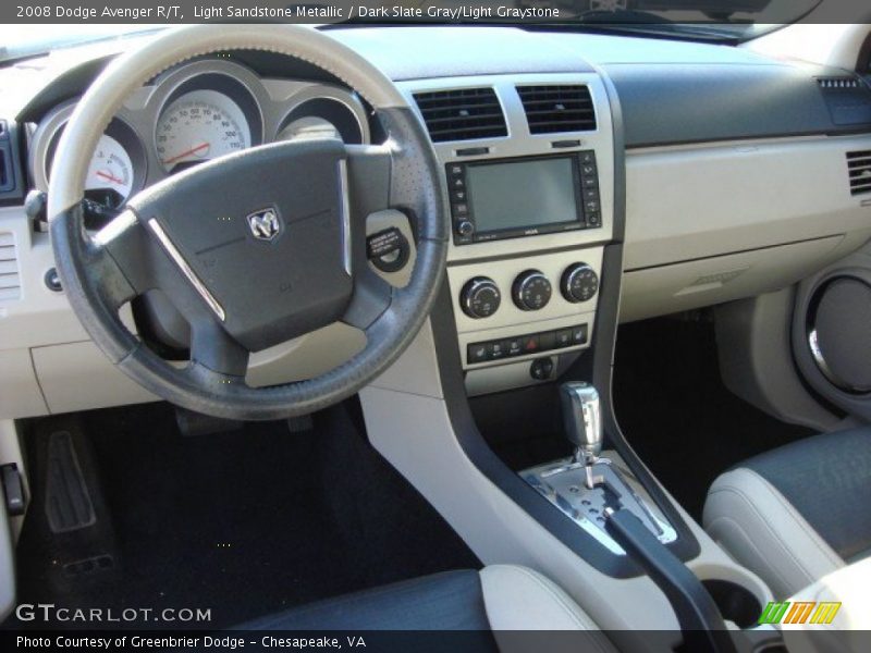 Light Sandstone Metallic / Dark Slate Gray/Light Graystone 2008 Dodge Avenger R/T