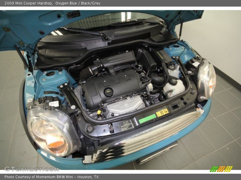 Oxygen Blue / Black/Grey 2009 Mini Cooper Hardtop