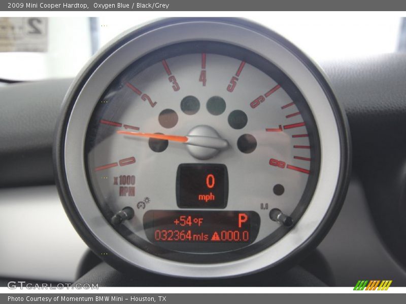 Oxygen Blue / Black/Grey 2009 Mini Cooper Hardtop