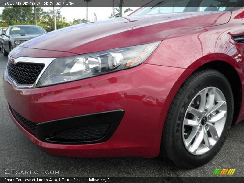 Spicy Red / Gray 2011 Kia Optima LX