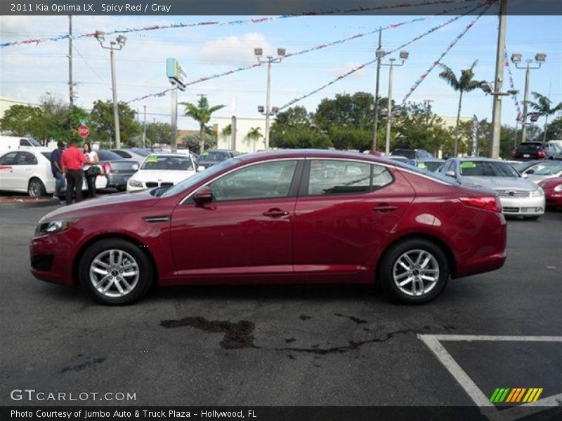 Spicy Red / Gray 2011 Kia Optima LX