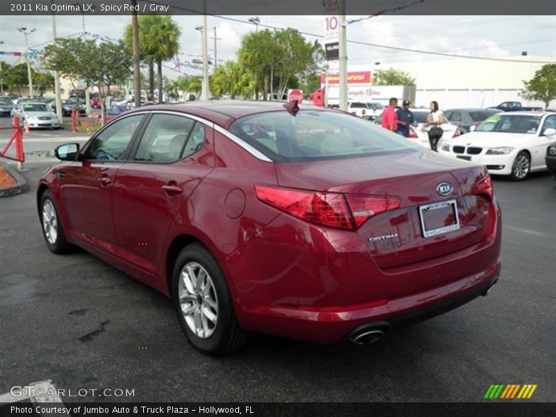 Spicy Red / Gray 2011 Kia Optima LX