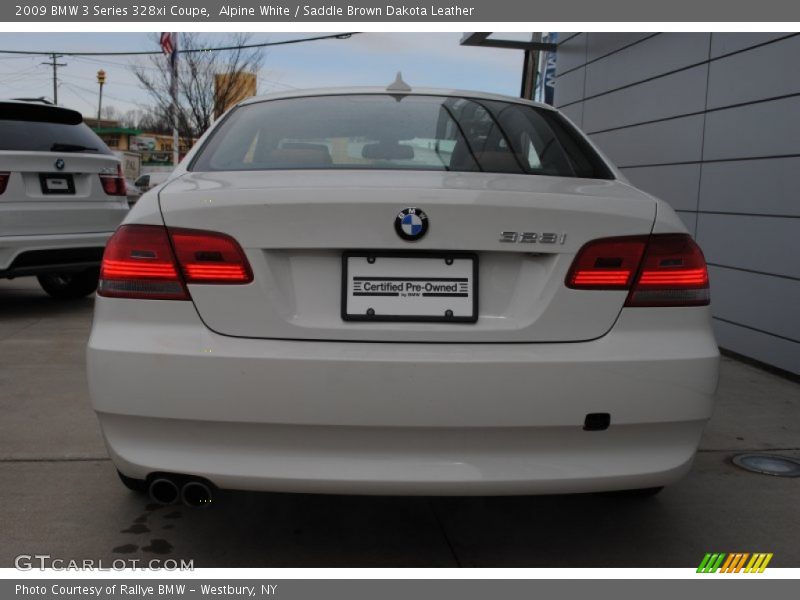 Alpine White / Saddle Brown Dakota Leather 2009 BMW 3 Series 328xi Coupe
