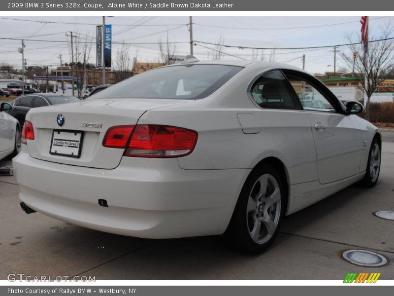Alpine White / Saddle Brown Dakota Leather 2009 BMW 3 Series 328xi Coupe