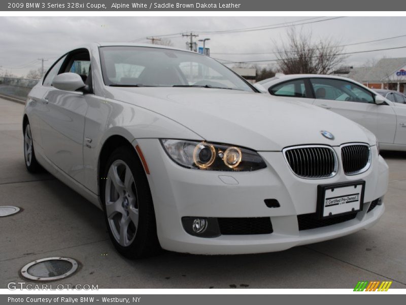 Alpine White / Saddle Brown Dakota Leather 2009 BMW 3 Series 328xi Coupe