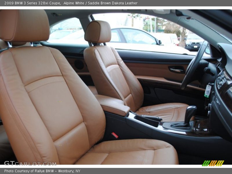 Alpine White / Saddle Brown Dakota Leather 2009 BMW 3 Series 328xi Coupe