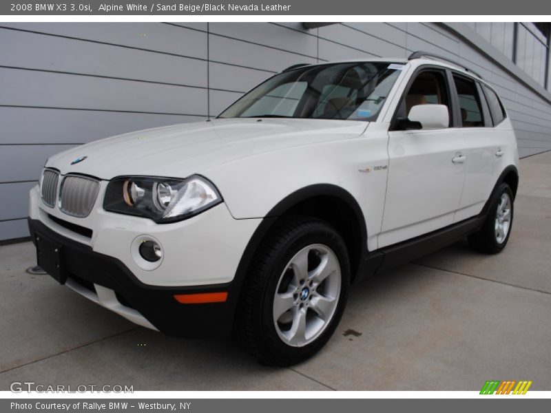 Alpine White / Sand Beige/Black Nevada Leather 2008 BMW X3 3.0si