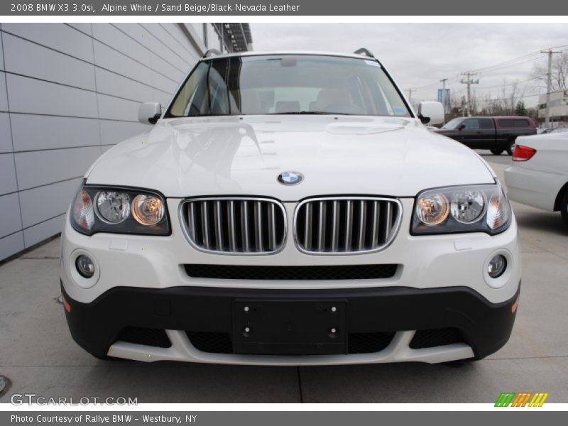 Alpine White / Sand Beige/Black Nevada Leather 2008 BMW X3 3.0si