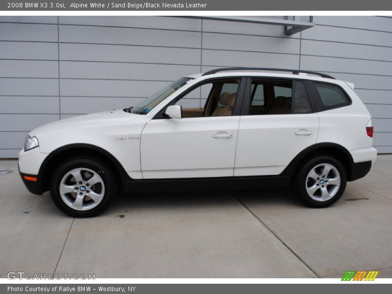 Alpine White / Sand Beige/Black Nevada Leather 2008 BMW X3 3.0si