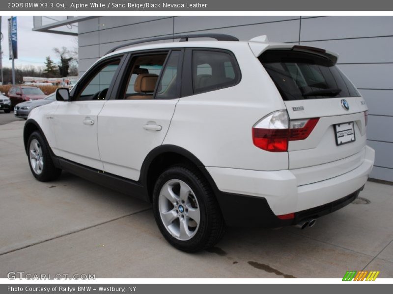 Alpine White / Sand Beige/Black Nevada Leather 2008 BMW X3 3.0si