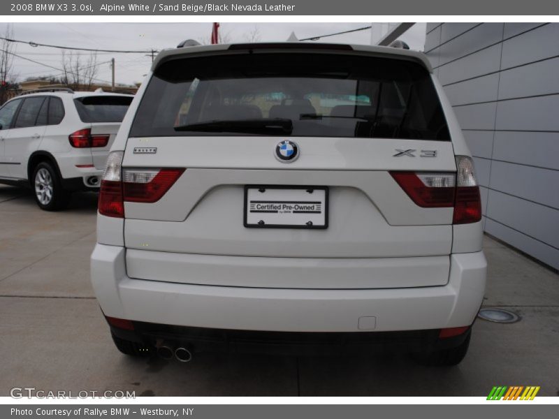 Alpine White / Sand Beige/Black Nevada Leather 2008 BMW X3 3.0si