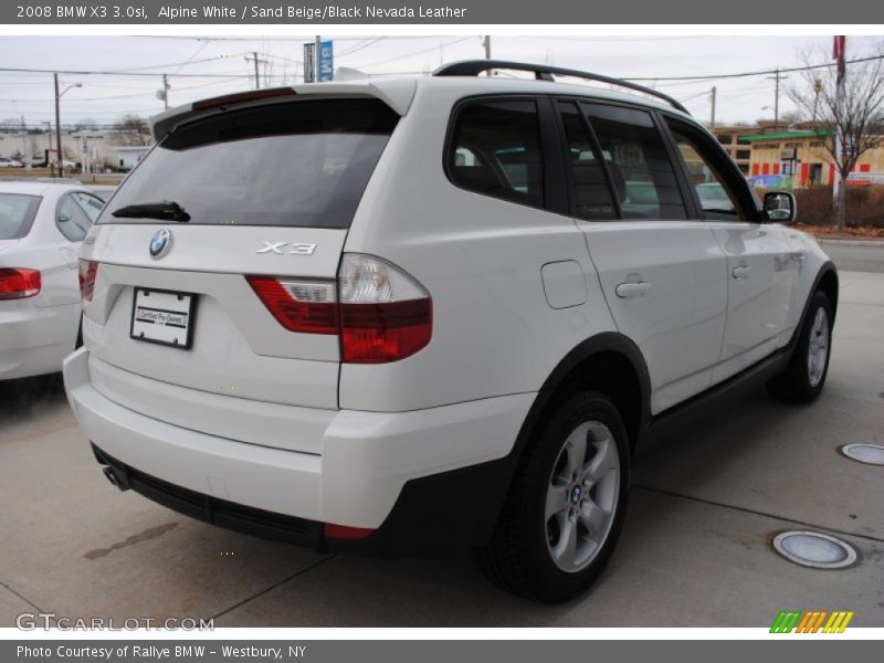 Alpine White / Sand Beige/Black Nevada Leather 2008 BMW X3 3.0si