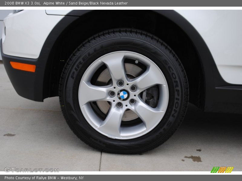 Alpine White / Sand Beige/Black Nevada Leather 2008 BMW X3 3.0si