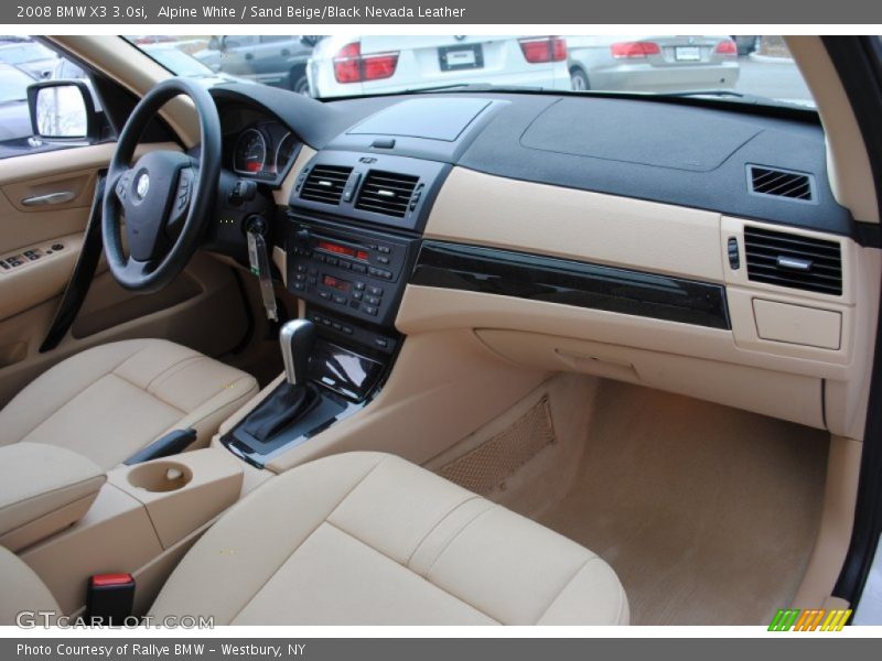 Alpine White / Sand Beige/Black Nevada Leather 2008 BMW X3 3.0si