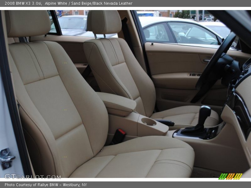 Alpine White / Sand Beige/Black Nevada Leather 2008 BMW X3 3.0si
