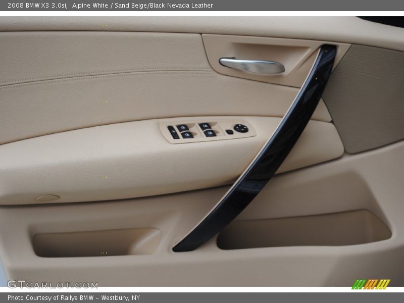 Alpine White / Sand Beige/Black Nevada Leather 2008 BMW X3 3.0si