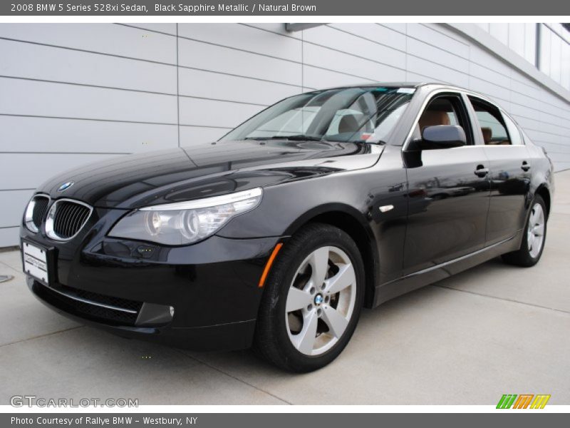 Black Sapphire Metallic / Natural Brown 2008 BMW 5 Series 528xi Sedan