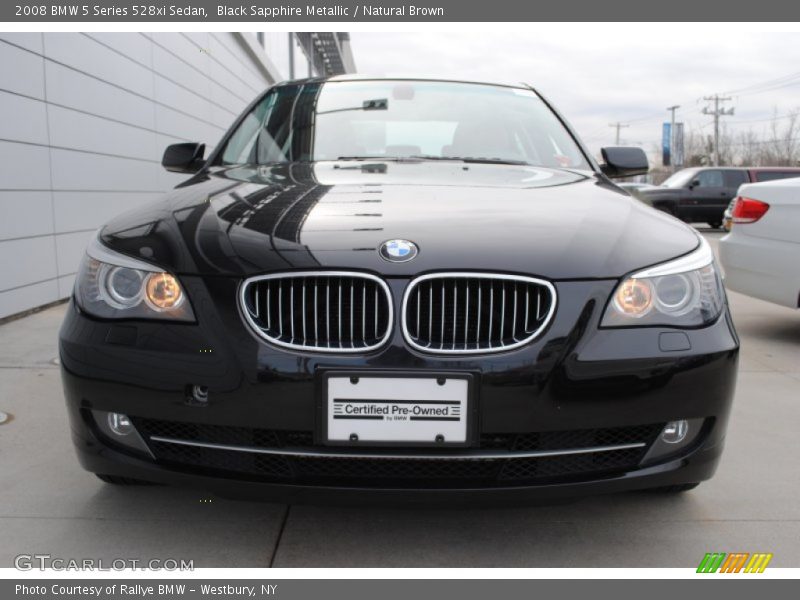 Black Sapphire Metallic / Natural Brown 2008 BMW 5 Series 528xi Sedan