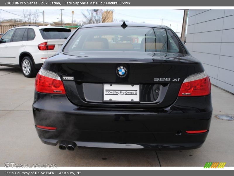 Black Sapphire Metallic / Natural Brown 2008 BMW 5 Series 528xi Sedan