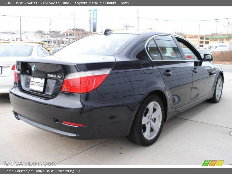 Black Sapphire Metallic / Natural Brown 2008 BMW 5 Series 528xi Sedan