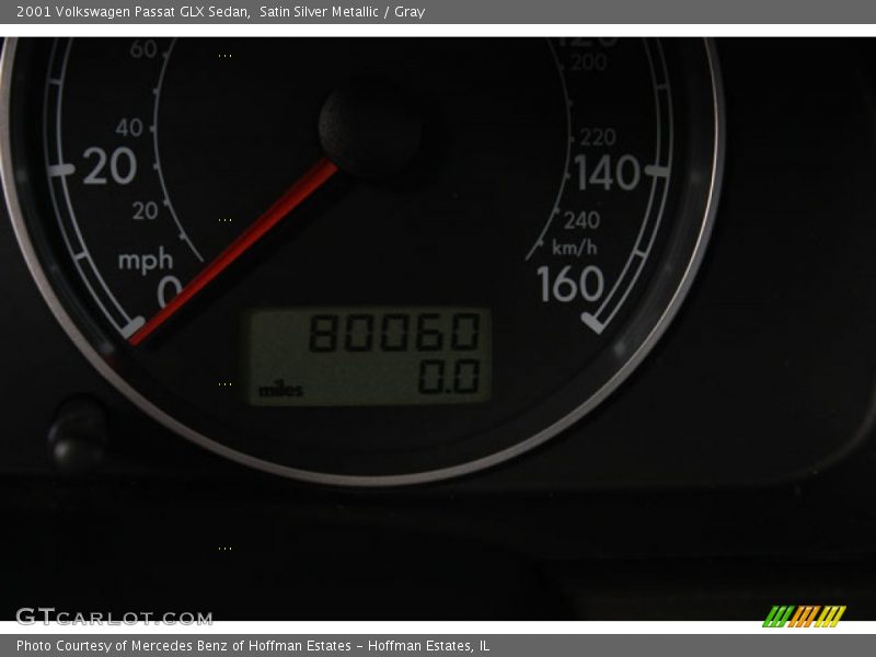 Satin Silver Metallic / Gray 2001 Volkswagen Passat GLX Sedan