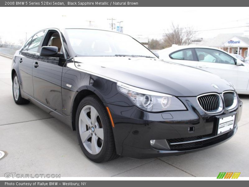 Black Sapphire Metallic / Natural Brown 2008 BMW 5 Series 528xi Sedan