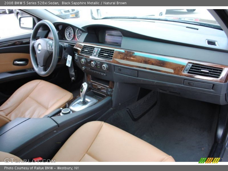 Black Sapphire Metallic / Natural Brown 2008 BMW 5 Series 528xi Sedan
