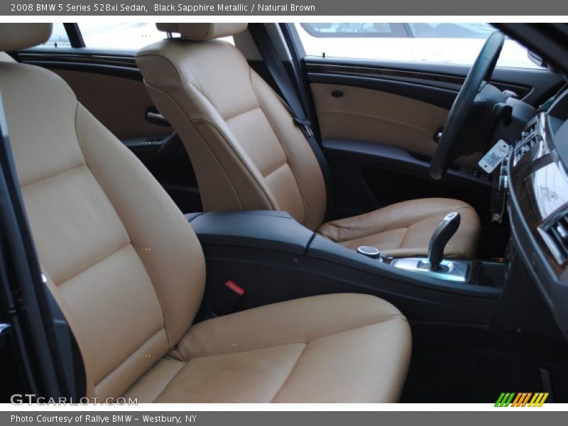 Black Sapphire Metallic / Natural Brown 2008 BMW 5 Series 528xi Sedan