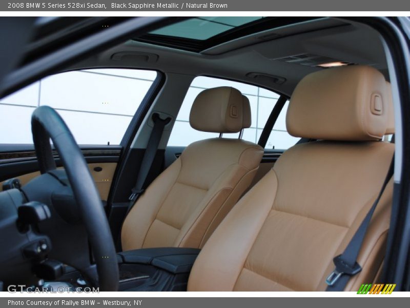 Black Sapphire Metallic / Natural Brown 2008 BMW 5 Series 528xi Sedan