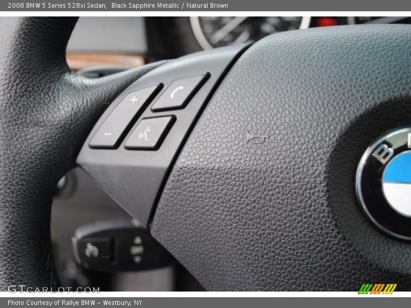 Black Sapphire Metallic / Natural Brown 2008 BMW 5 Series 528xi Sedan