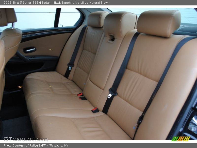 Black Sapphire Metallic / Natural Brown 2008 BMW 5 Series 528xi Sedan