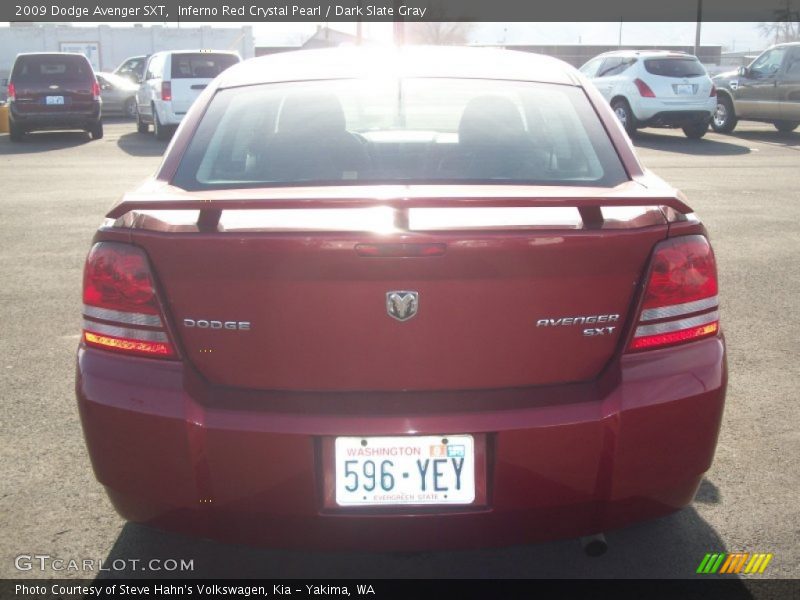 Inferno Red Crystal Pearl / Dark Slate Gray 2009 Dodge Avenger SXT