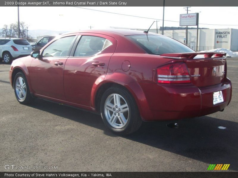 Inferno Red Crystal Pearl / Dark Slate Gray 2009 Dodge Avenger SXT