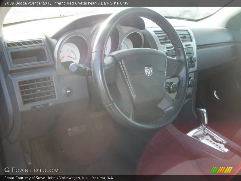 Inferno Red Crystal Pearl / Dark Slate Gray 2009 Dodge Avenger SXT