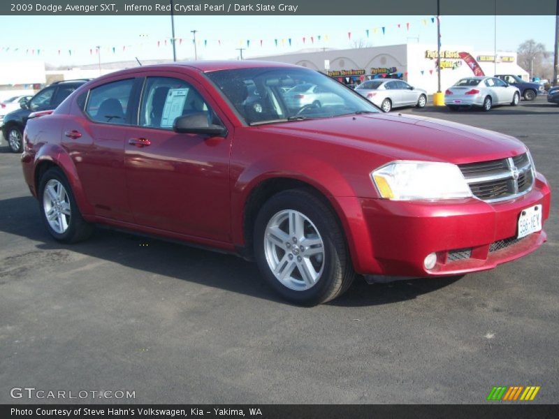 Inferno Red Crystal Pearl / Dark Slate Gray 2009 Dodge Avenger SXT