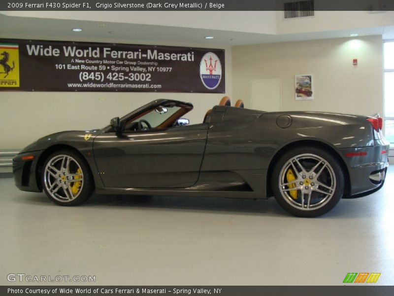 Grigio Silverstone (Dark Grey Metallic) / Beige 2009 Ferrari F430 Spider F1