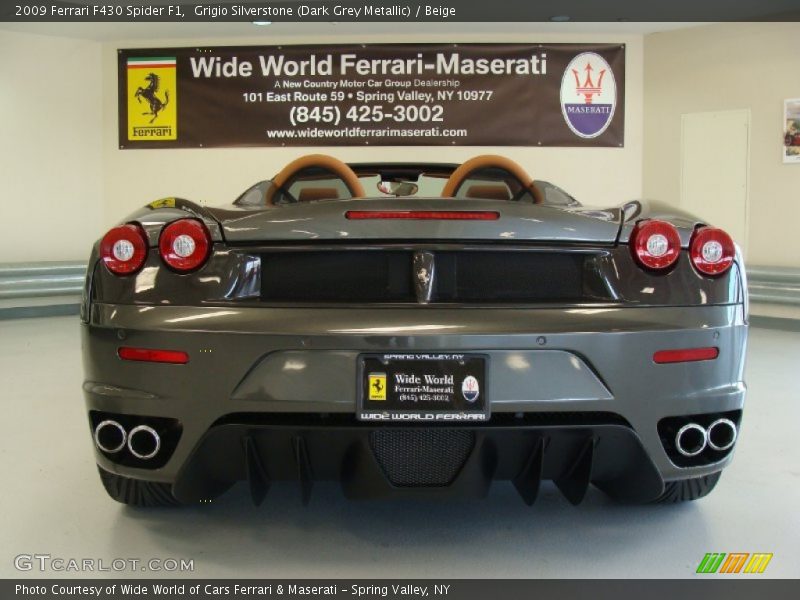 Grigio Silverstone (Dark Grey Metallic) / Beige 2009 Ferrari F430 Spider F1