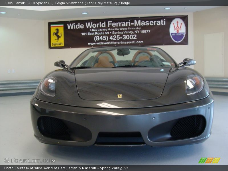 Grigio Silverstone (Dark Grey Metallic) / Beige 2009 Ferrari F430 Spider F1