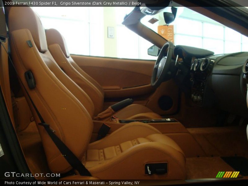 Grigio Silverstone (Dark Grey Metallic) / Beige 2009 Ferrari F430 Spider F1