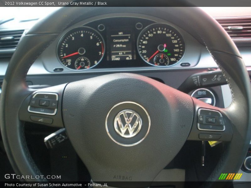 Urano Gray Metallic / Black 2012 Volkswagen CC Sport