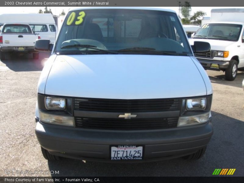 Summit White / Neutral 2003 Chevrolet Astro Commercial