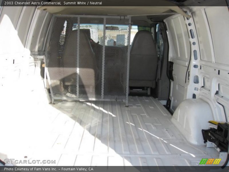 Summit White / Neutral 2003 Chevrolet Astro Commercial