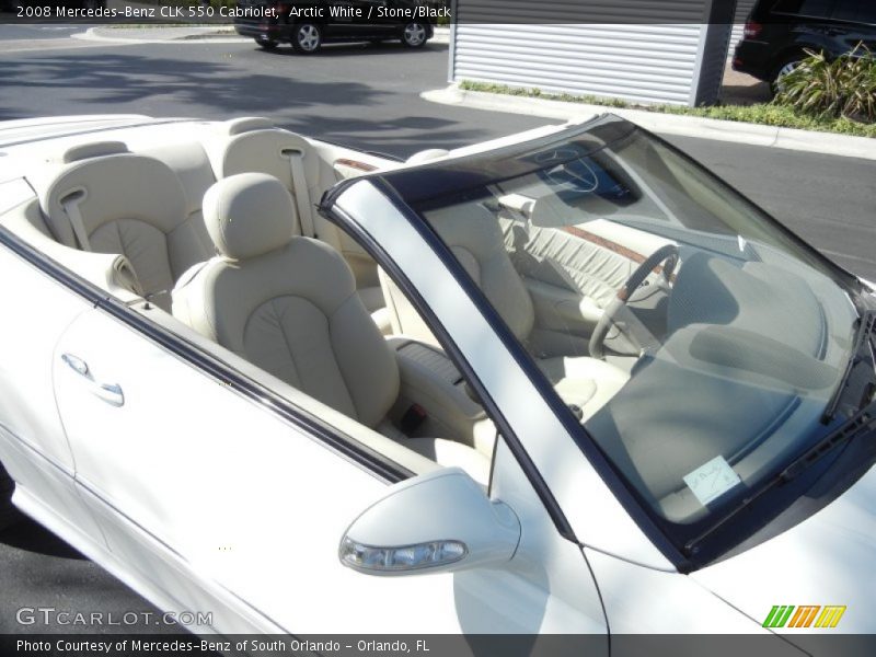 Arctic White / Stone/Black 2008 Mercedes-Benz CLK 550 Cabriolet