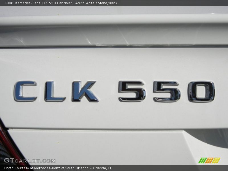 Arctic White / Stone/Black 2008 Mercedes-Benz CLK 550 Cabriolet