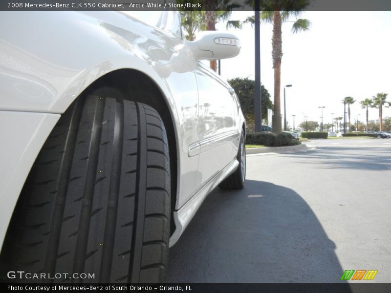 Arctic White / Stone/Black 2008 Mercedes-Benz CLK 550 Cabriolet