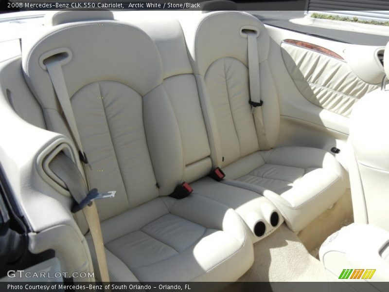 Arctic White / Stone/Black 2008 Mercedes-Benz CLK 550 Cabriolet